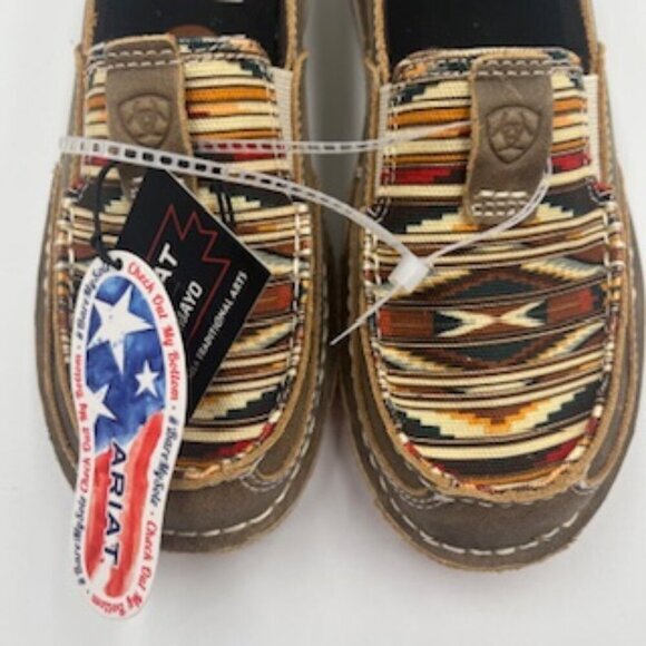 NEW Ariat Cruisers Brown Bomber Chimayo Leather Women’s Slip On Shoes Size 6.5 - Picture 12 of 13